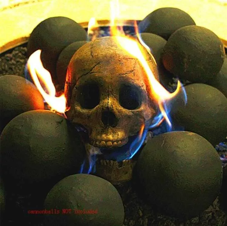 Myard Deluxe Human Skull Gas Logs - Have The Coolest Fire Pit On The Block