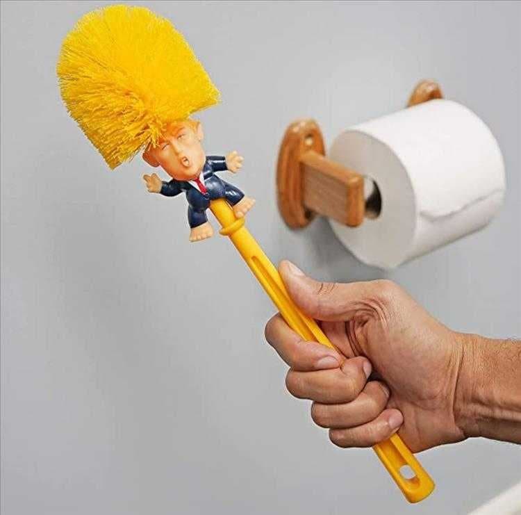 White Elephant Christmas Gifts Trump Toilet Brush
