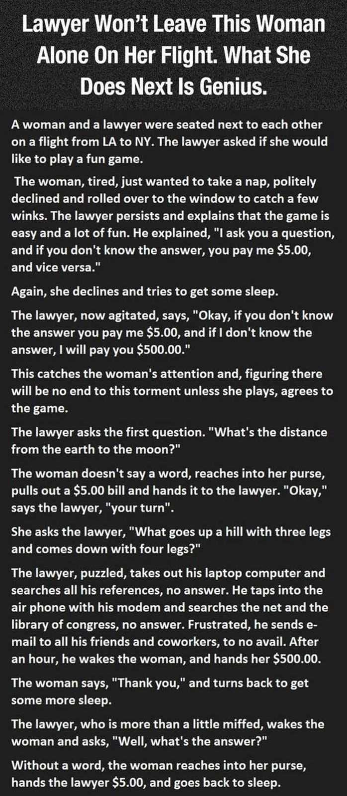 Funny Story To Tell On A Plane To Get Peace And Quiet