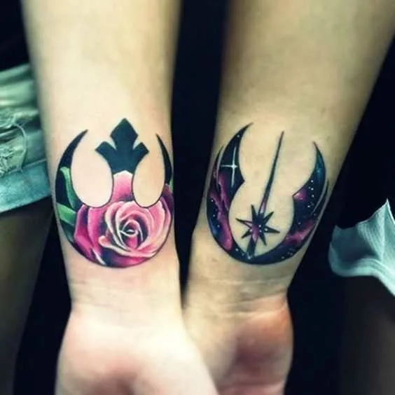 part time traveler full time explorer  Star Wars couplebest friend  tattoos 
