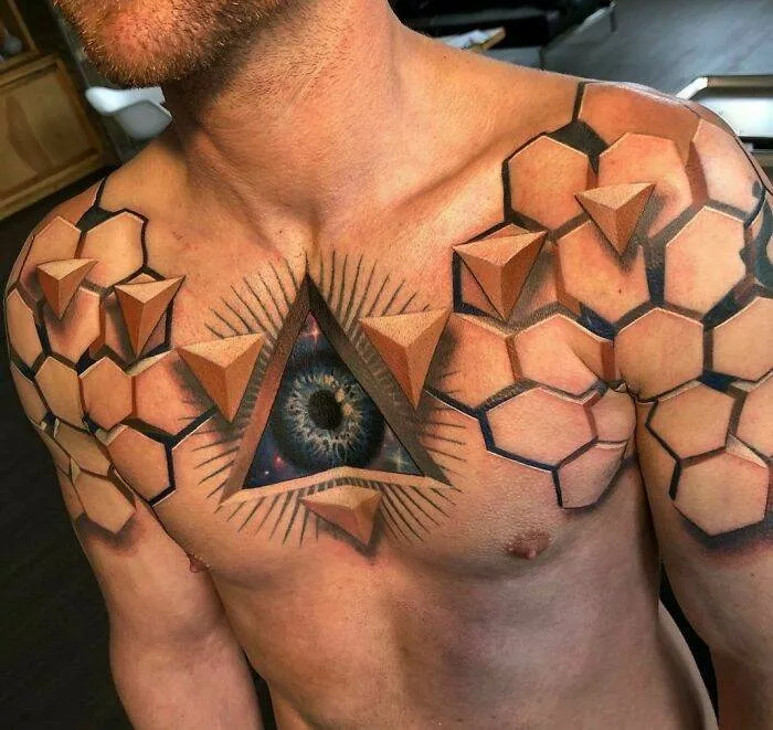 Man baffles internet with optical illusion tattoo that looks like hole in  his head  NZ Herald