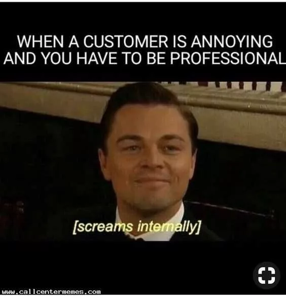 call center employee meme