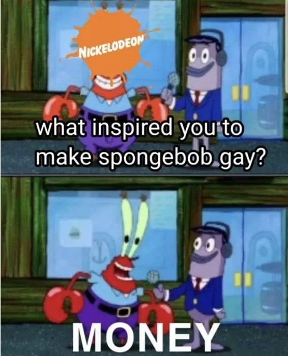 spongebob are you gay meme