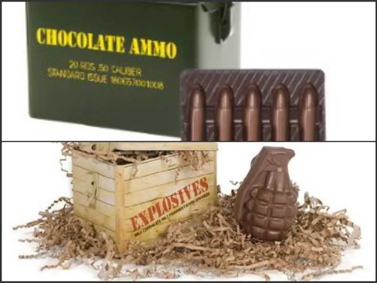Chocolate Ammo And Grenades A Valentine's Day Gift That Doesn't Suck