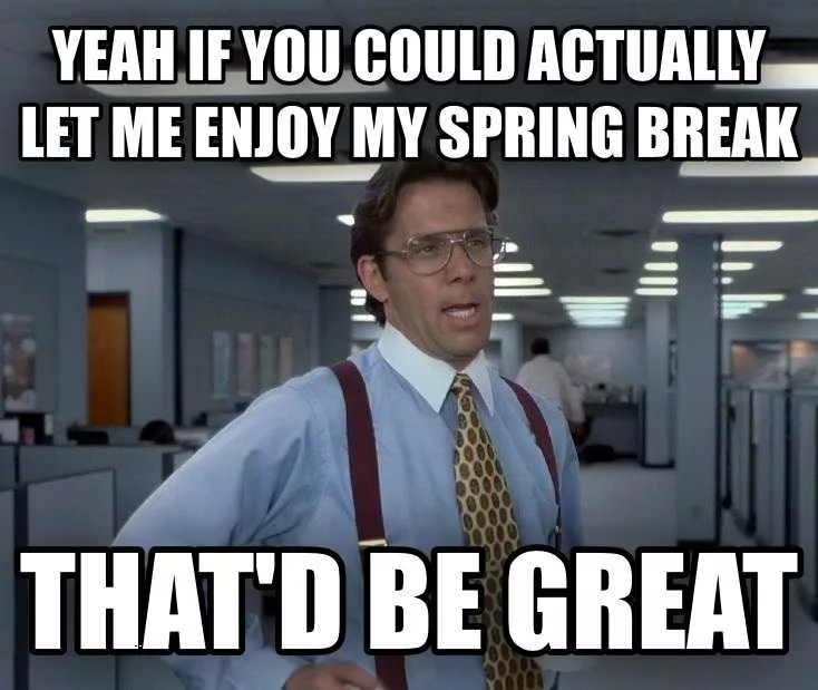 32 Funny Spring Break Memes The Funny Beaver