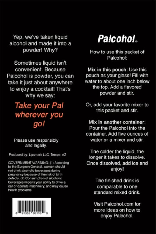 Powdered Alcohol Now Legal Palcohol 3