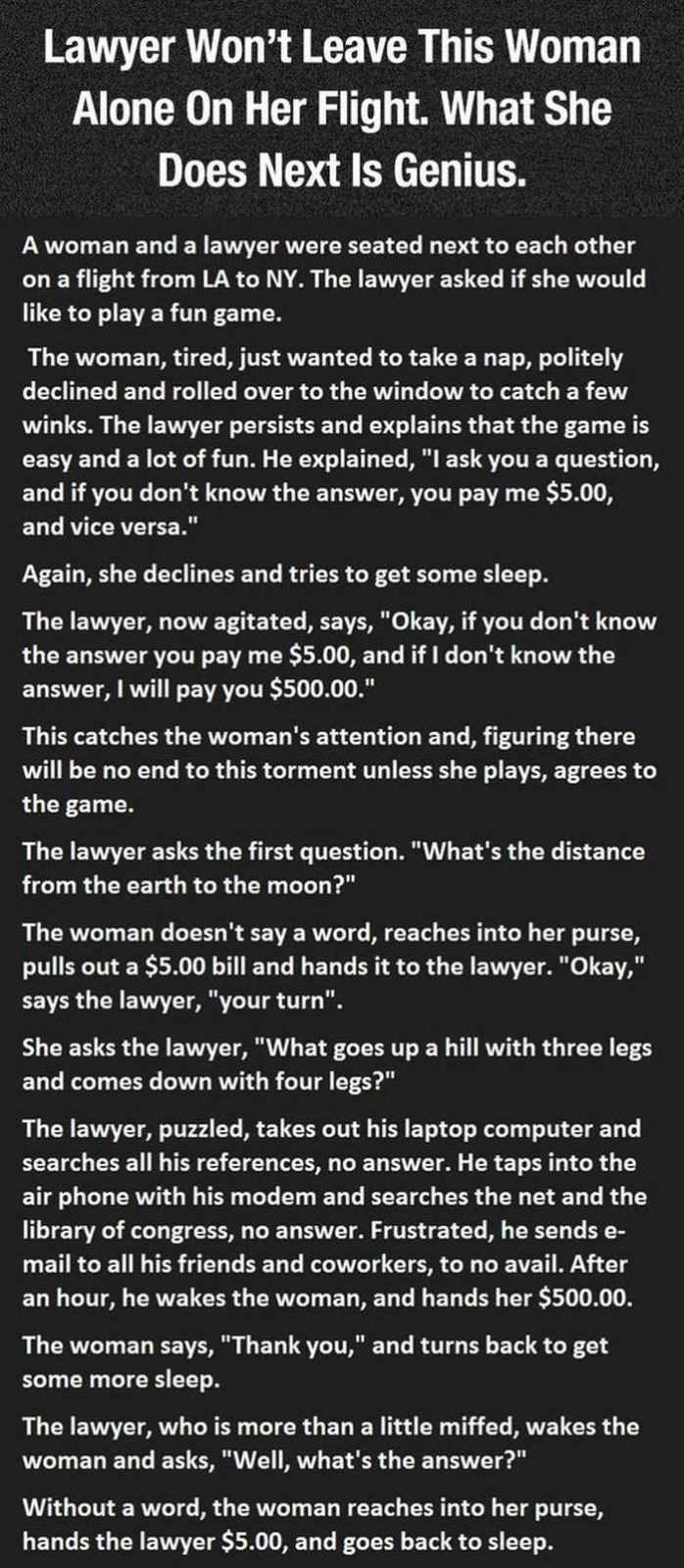 Funny Story To Tell On A Plane To Get Peace And Quiet