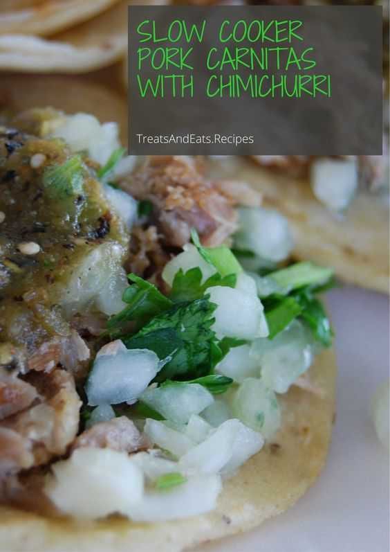 Slow Cooker Pork Carnitas With Chimichurri