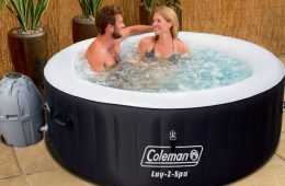 Coleman Lay Z Portable And Inflatable Outdoor Spa Featured