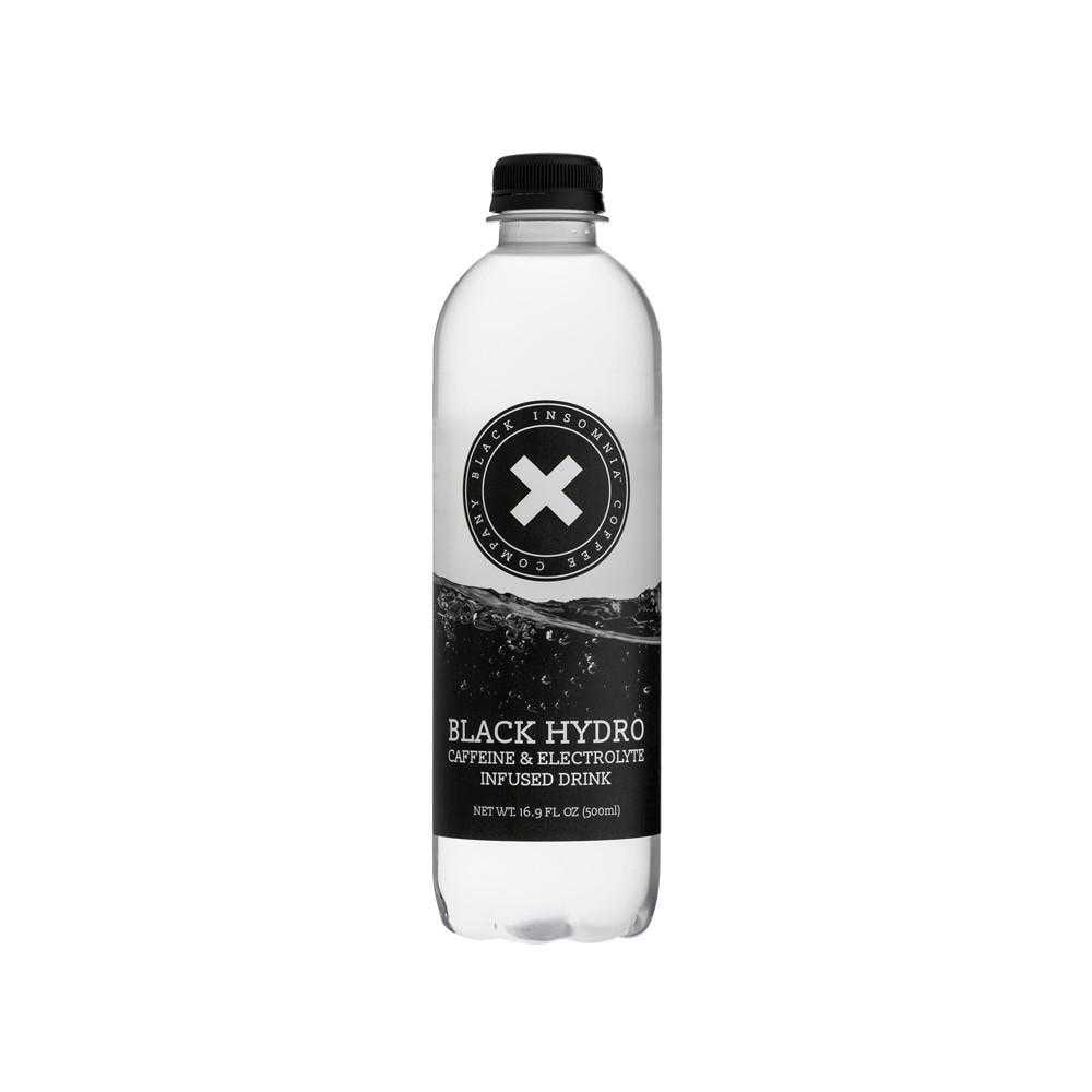 Black Hydro Bottle Closeup Shot