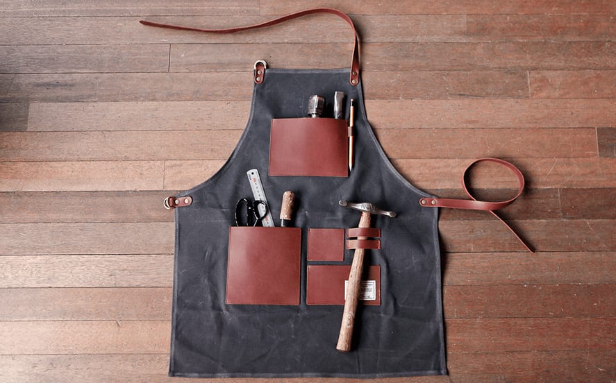 Gentleman's Apron In Black And Brown Combination