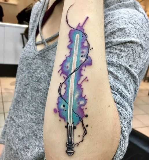 Best Star Wars Tattoos Light Sabre