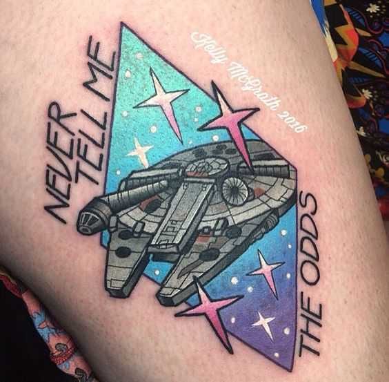 Best Star Wars Tattoos Never Tell Me The Odds Millennium Falco