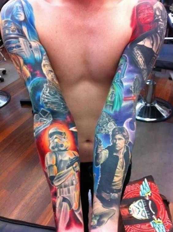 Best Star Wars Tattoos Hans Solo Vs Storm Trooper