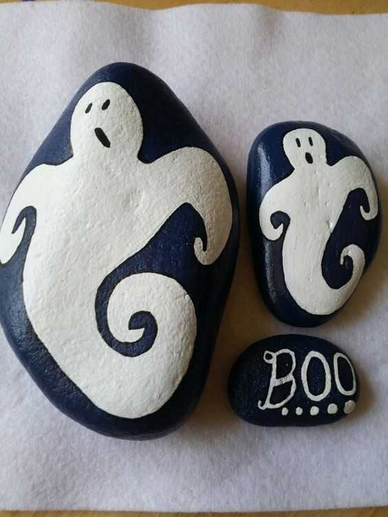 Halloween Rock Painting Ideas Ghosts And Boo