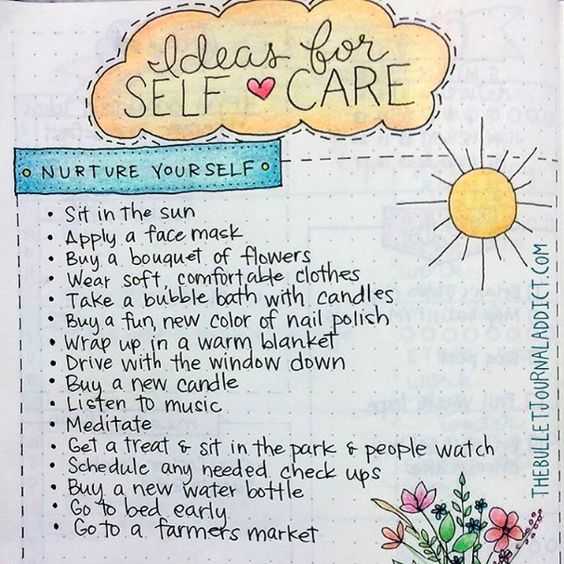 Bullet Journal Ideas Self Care Template