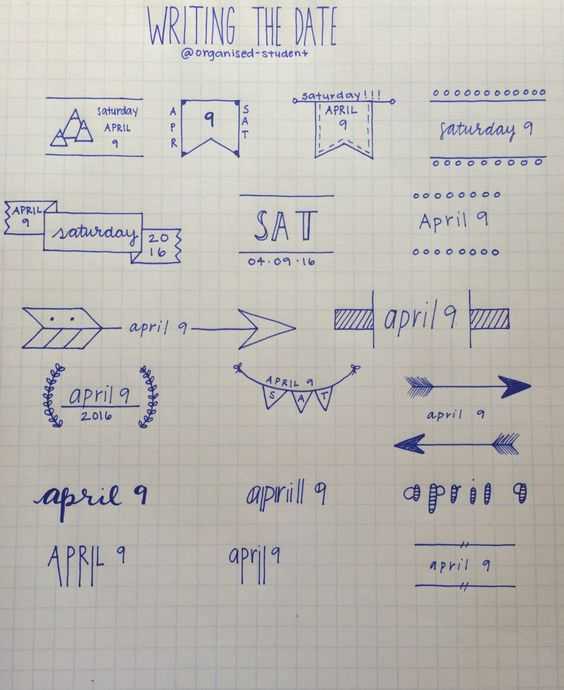 Bullet Journal Ideas Date Ideas