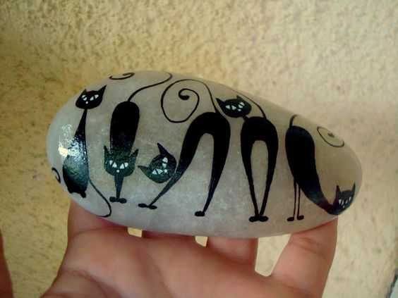 Painted Rock Ideas Easy  Black Cat Fans