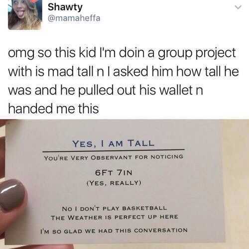 Silly Kid Pictures  Tall Kid Card