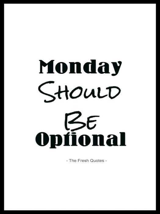 Funny Sayings About Life Monday Optional