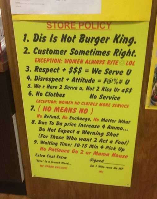Hilarious Business Signs  Burger King