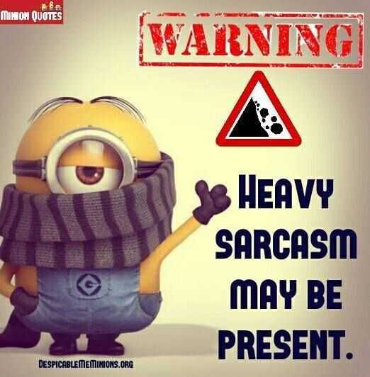 Funny Minion Quote Warning