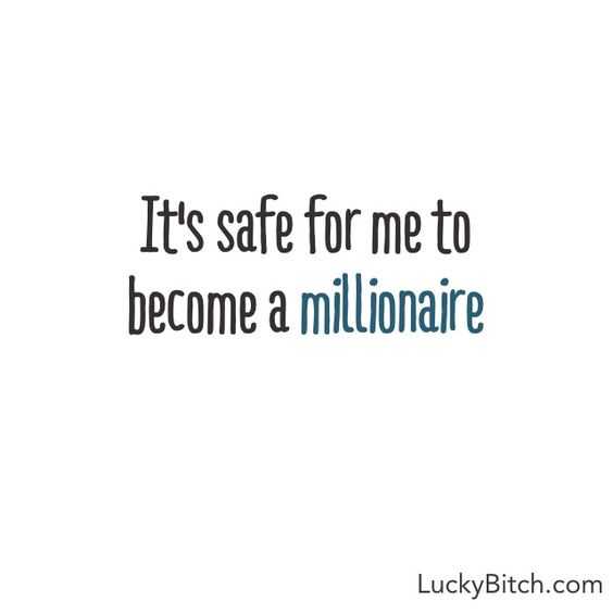 Positive Money Affirmations Safe Millionaire