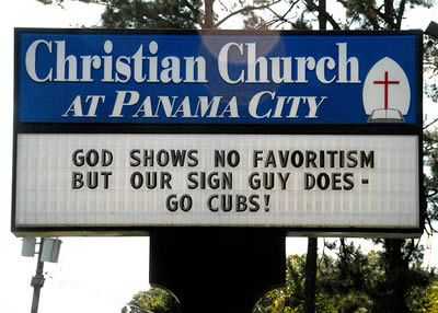 Funny Church Signs Favoritism