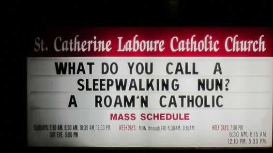 Hilarious Church Sign Sleepwalking