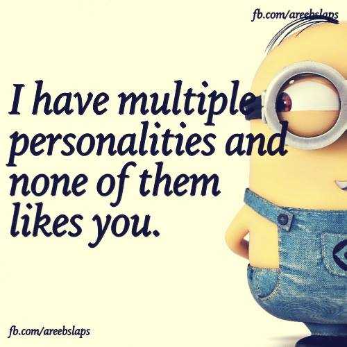 Funny Minion Images With Captions Multiple Personalities