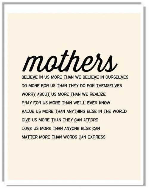 Inspirational Quotes For Mother's Day  Mother's Are Everything