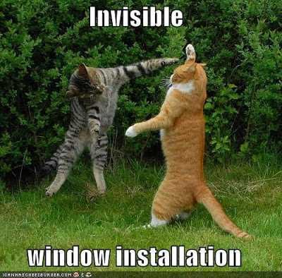 Funny Window Installation