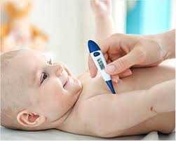 Armpit-Thermometer Baby Getting Temperature Taken Via Armpit Instead Of Non Contact Thermometer