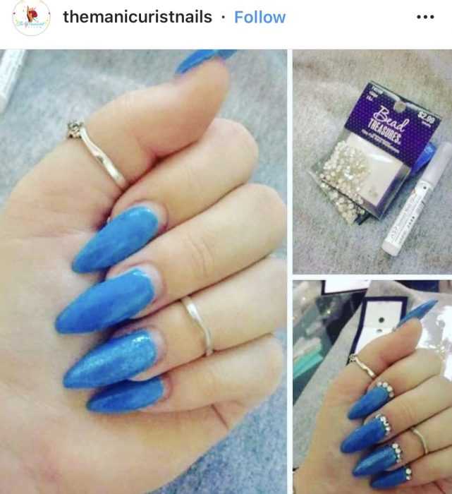 Img_2681 Creative Diy Nail Ideas Blue With Sparkles
