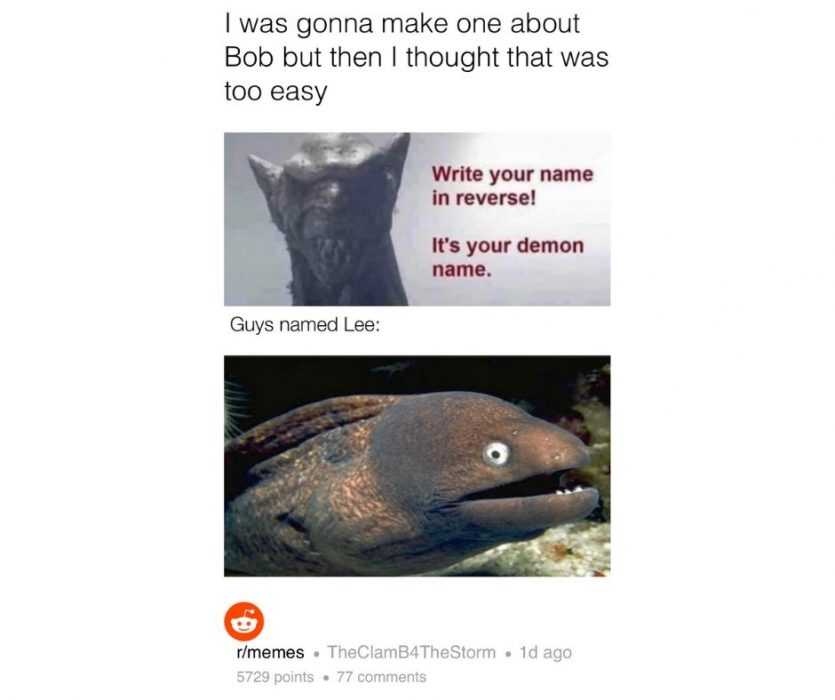Demon Name Meme  Guy Named Lee