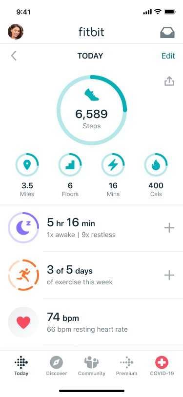 Fitbit-App-Screen Fitbit App Screen