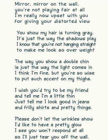 Poem-Tick-Tock Funny Poems About Getting Old Mirror Mirror