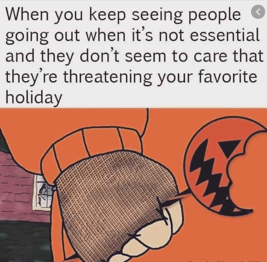 Halloween Meme 2020  Non Essential Trick Or Treating