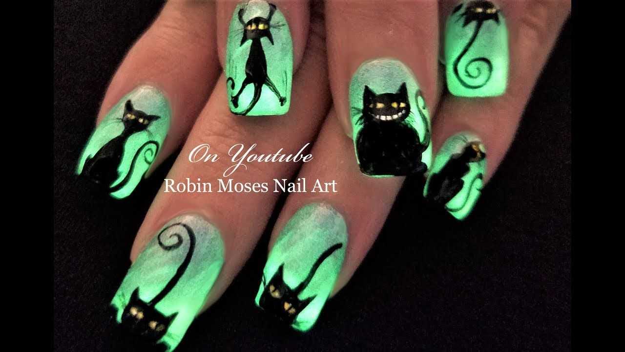 Halloween Nail Designs  Black Cat