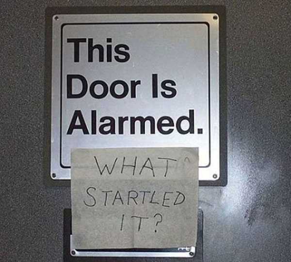 Vandalism Meme  Alarmed Door