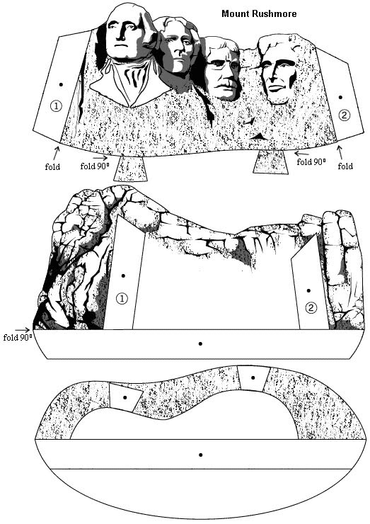 Mount-Rushmore-Paper-Cutout Mount Rushmore Paper Cutout