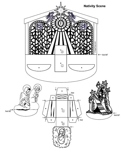 Nativity-Scene-Paper-Cutout Nativity Scene Paper Cutout
