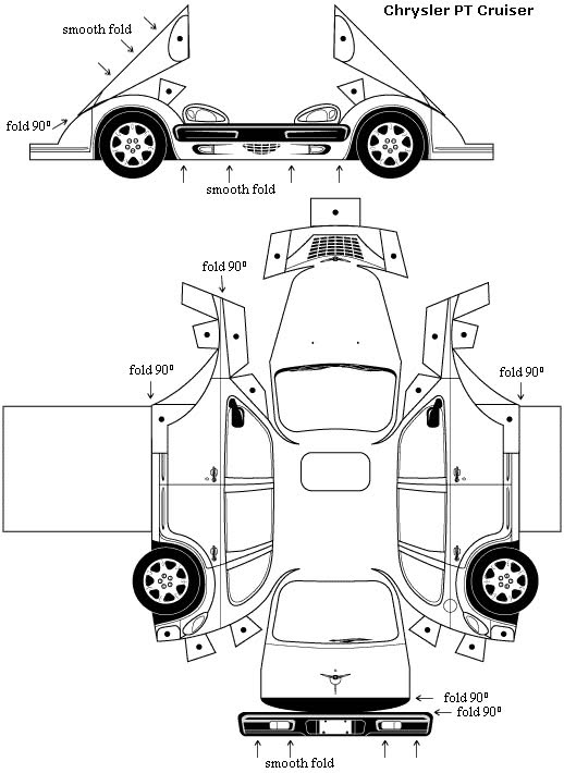 Pt-Cruiser-Paper-Cutout Pt Cruiser Paper Cutout