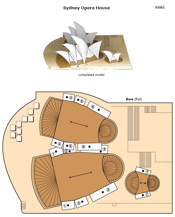Sydney-Opera-House-Paper-Cutout Sydney Opera House Paper Cutout