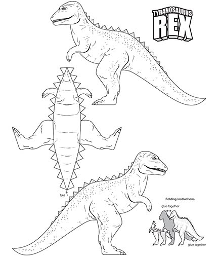 T-Rex2.Cdr T Rex Dinosaur Paper Cutout