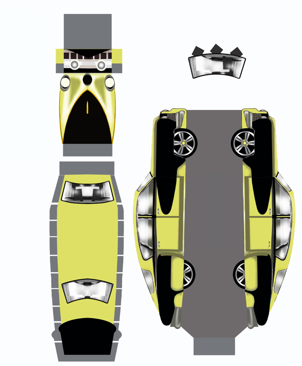 Tucker-Model-Car-Paper-Cutout Tucker Model Car Paper Cutout