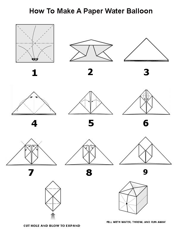 Waterballoon-Paper-Cutout Paper Toys Waterballoon