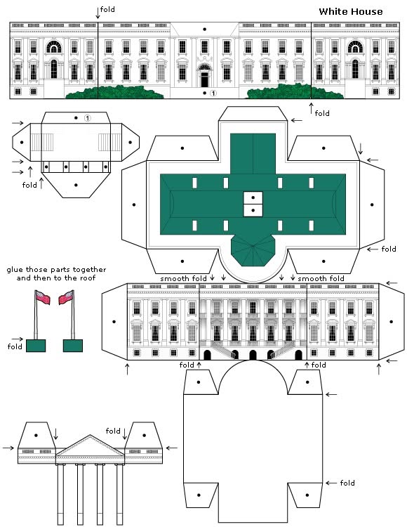 White-House-Paper-Cutout Paper Toys White House