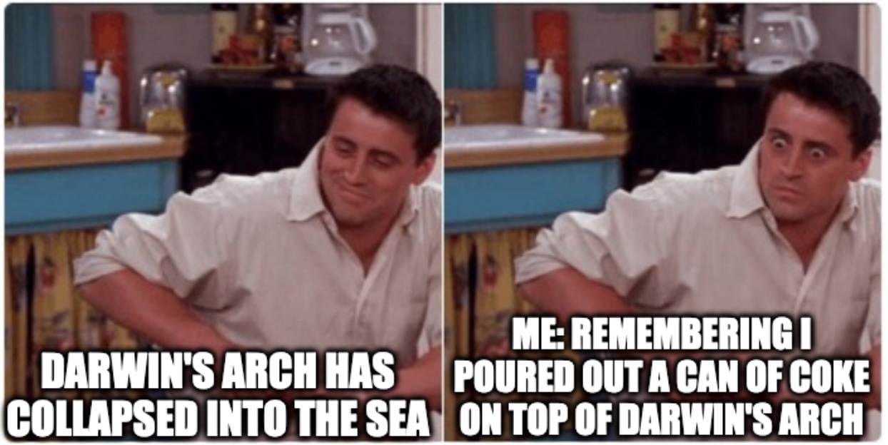 Darwin's Arch Collapses Meme