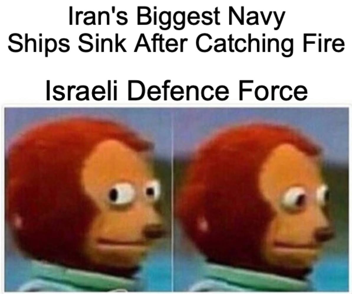 Iran's Biggest Navy Ship Sinks Meme